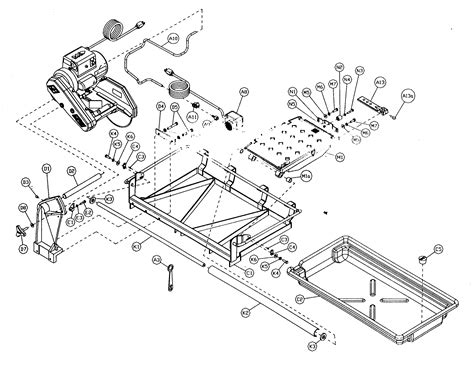 mk tile saw parts diagram.